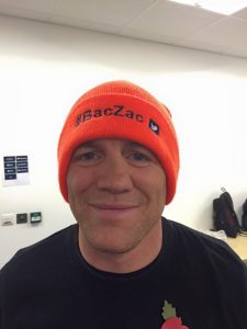 rugby player in baczac beanie