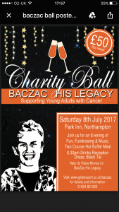 BacZac charity ball poster