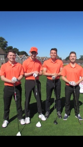 men playing golf
