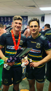 two saints rugby players