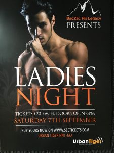 BacZac ladies night poster